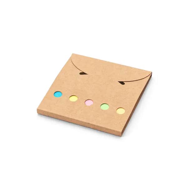 Büroset 2-in-1- aus 100 % Recyclingpapier mit 6 Haftnotizblöcken - AINSLEY - Natur