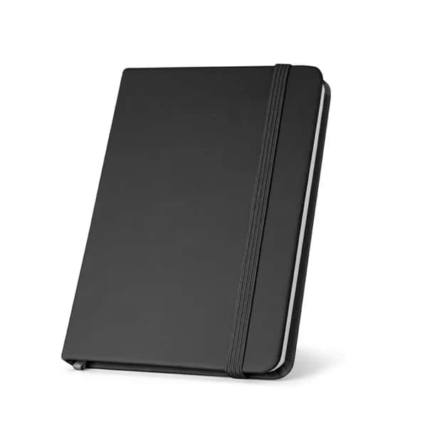 A5-Notizbuch aus PU mit kariertem Papier - HEMINGWAY SQUARE - Schwarz