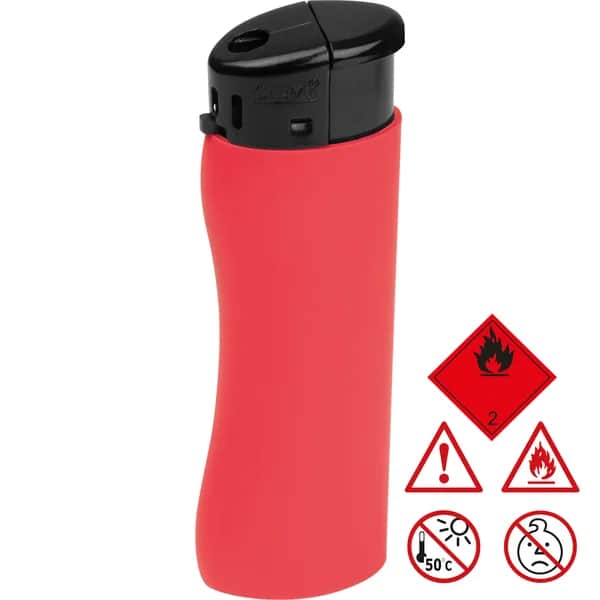 Elektronik Feuerzeug, ergonomisch ANATOL - rot