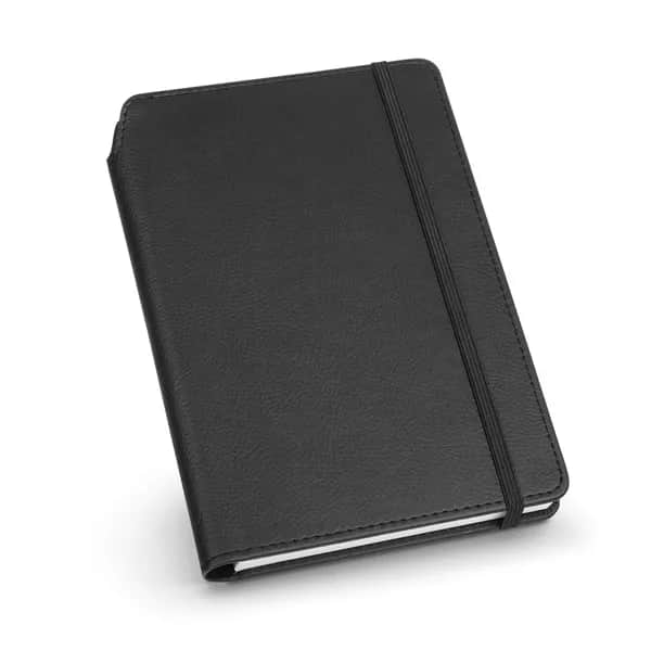 A5 Notizbuch aus PU mit linierten Blättern - MORIAH - Schwarz