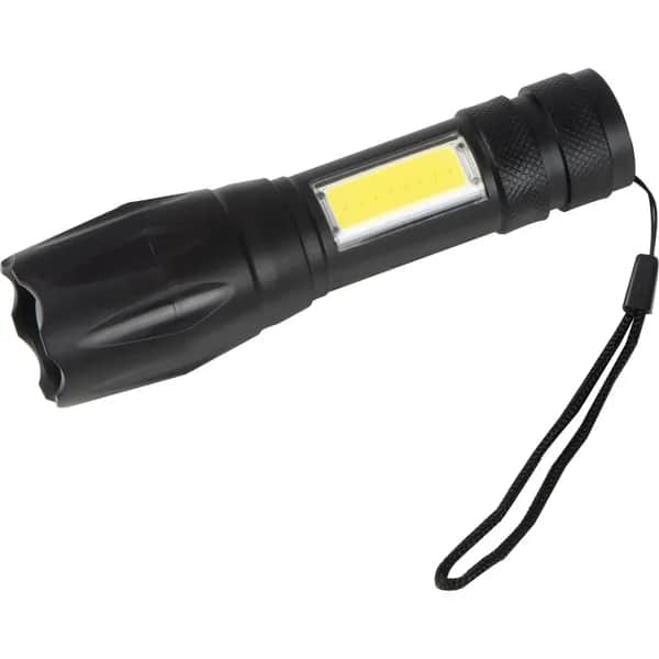 Taschenlampe mit Akku  NICOLETTA - schwarz