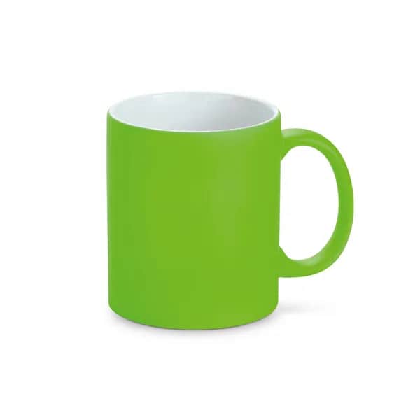 Keramikbecher 350 ml mit neonfarbener Oberfläche - LYNCH - Hellgrün
