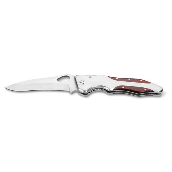 Taschenmesser aus Edelstahl und Holz - LAWRENCE - Natur - dunkel