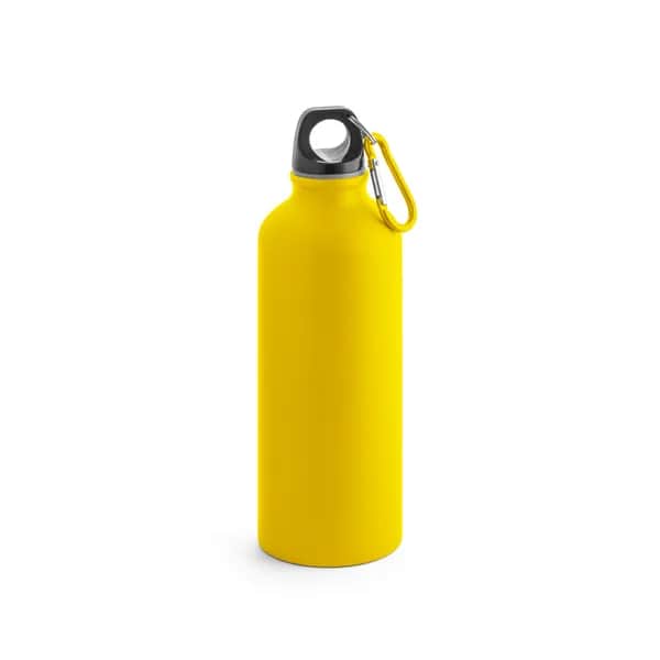 Aluminiumflasche mit Karabiner 540 ml - COLLINA - Gelb