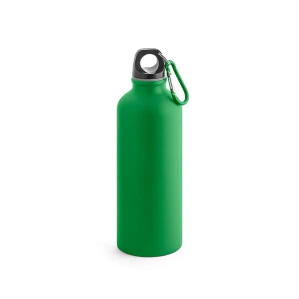Aluminiumflasche mit Karabiner 540 ml - COLLINA - Grün