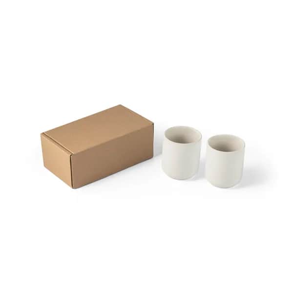 Keramikbecherset 280 ml - OWENS - Pastellweiß