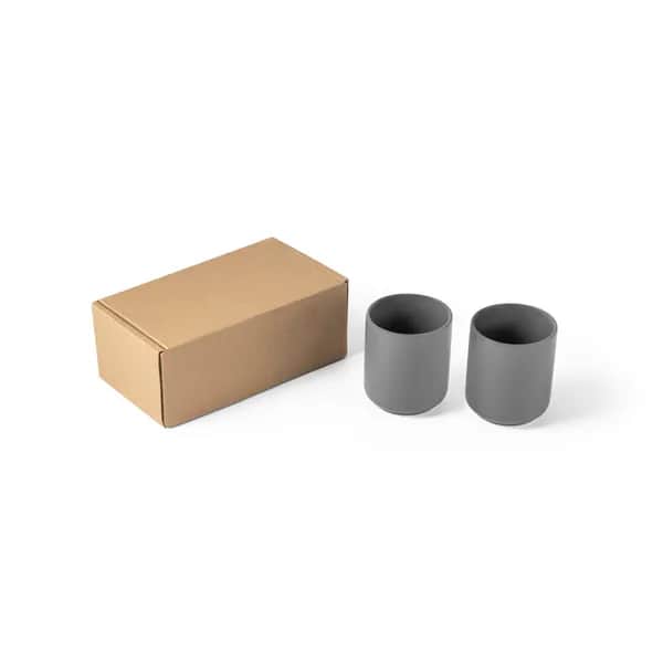 Keramikbecherset 280 ml - OWENS - Dunkelgrau