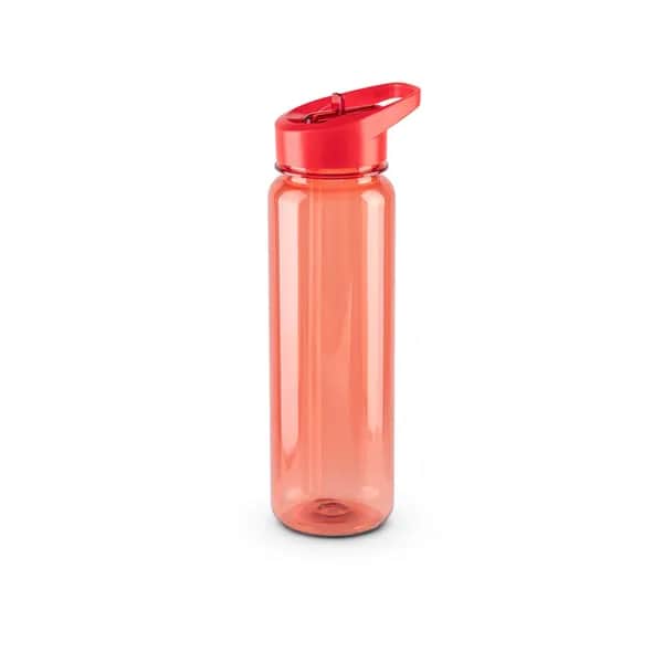 Sportflasche (750ml) aus recyceltem PET (100% rPET) mit glänzender transluzenter Oberfläche - GILMORE - Rot
