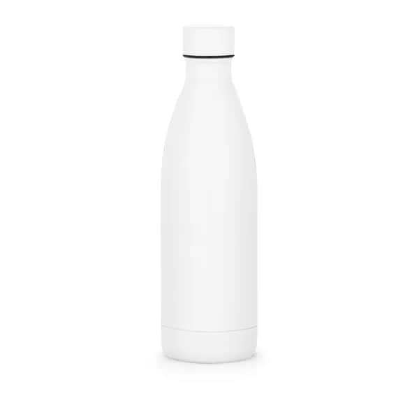Doppelwandige Trinfklasche aus Edelstahl (90% recycelt) 1L - RE-BUFFON XL - Weiß