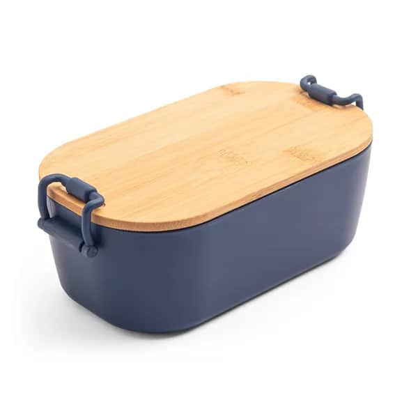 Luftdichte PP-Box mit Bambusdeckel - MAHLEB - Dunkelblau