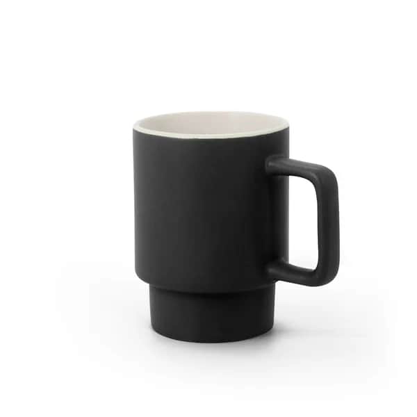 Keramikbecher mit matter Oberfläche 330 ml - KUERTEN - Schwarz