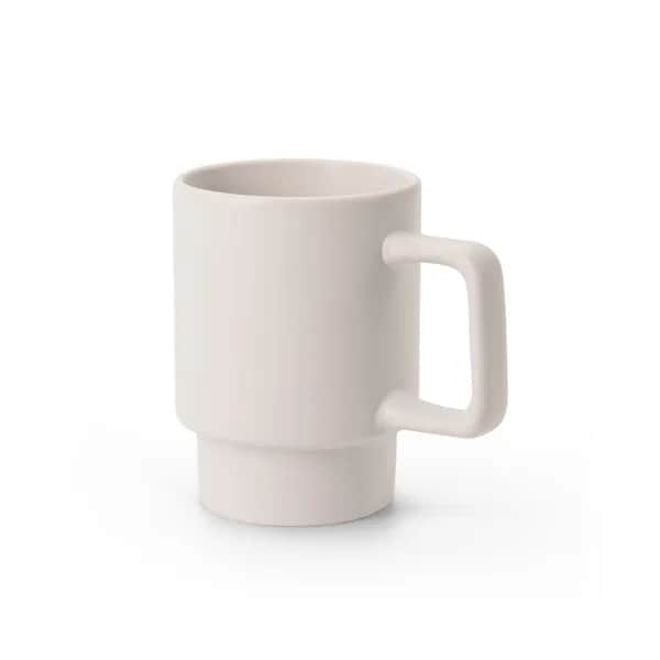 Keramikbecher mit matter Oberfläche 330 ml - KUERTEN - Pastellweiß