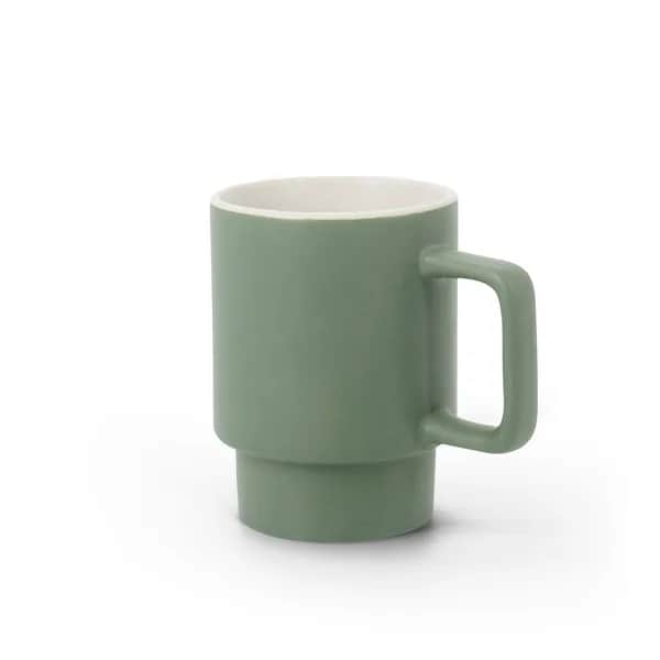 Keramikbecher mit matter Oberfläche 330 ml - KUERTEN - Khaki