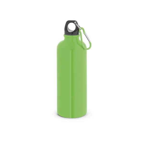 Edelstahlflasche mit einwandiger Ausführung und Karabiner, 550 ml - KELCE - Hellgrün