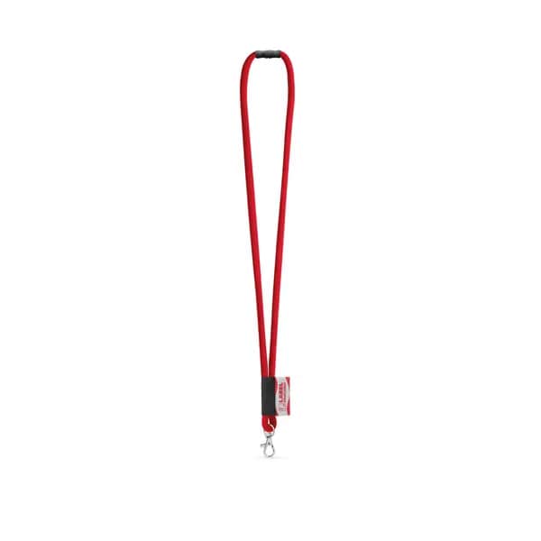 SET Lanyard Tube Long (Ø 7 mm) mit 9 mm Schnappkarabiner und Ø 7 mm Sicherheitsverschluss - WISBECH - 302 - Rot