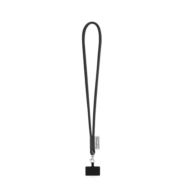 SET Lanyard Tube Long (Ø 7 mm) mit 9 mm Auslösekarabiner und Handyhalterung - GOSPORT - 300 - Schwarz