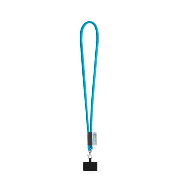 SET Lanyard Tube Long (Ø 7 mm) mit 9 mm Auslösekarabiner und Handyhalterung - GOSPORT - 304 - Hellblau