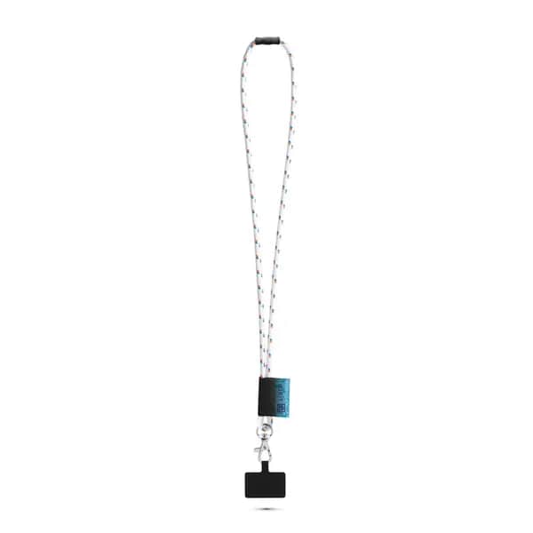 SET Lanyard NAUTIC Long (Ø 7 mm) mit 9 mm Schnappkarabiner und Handyhalterung - STAFFORD - 301 - Weiß