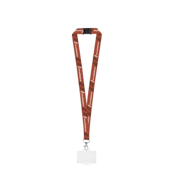 Lanyard-Set SUBLIMATION Long II (20 mm) mit 20 mm Karabinerhaken, Sicherheitsverschluss und stabilem Ausweis-/Kartenhalter 91 x 68 mm - CARLISLE - 301 - Weiß