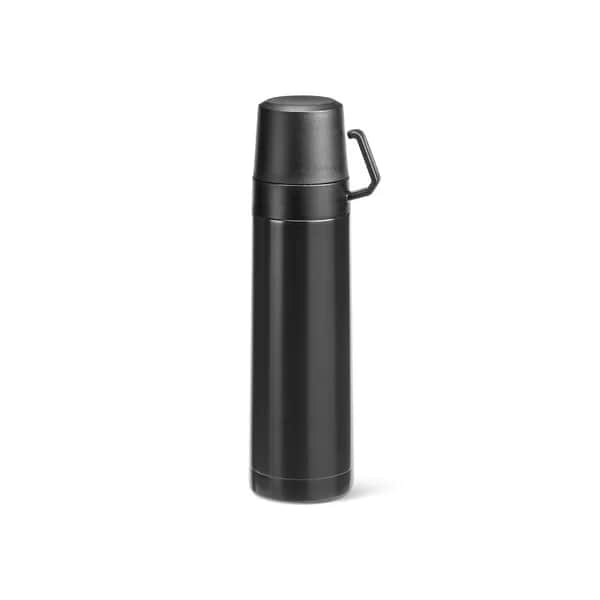Thermoskanne aus Edelstahl und PP, 490 ml - SAFE - Schwarz