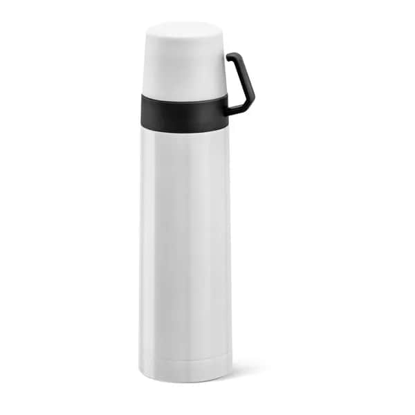 Thermoskanne aus Edelstahl und PP, 490 ml - SAFE - Weiß