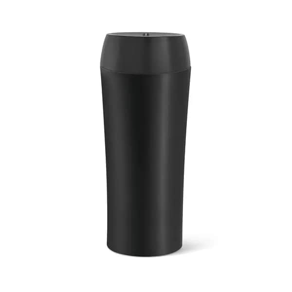 Reisebecher aus Edelstahl und PP, 470 ml - MONARDA - Schwarz