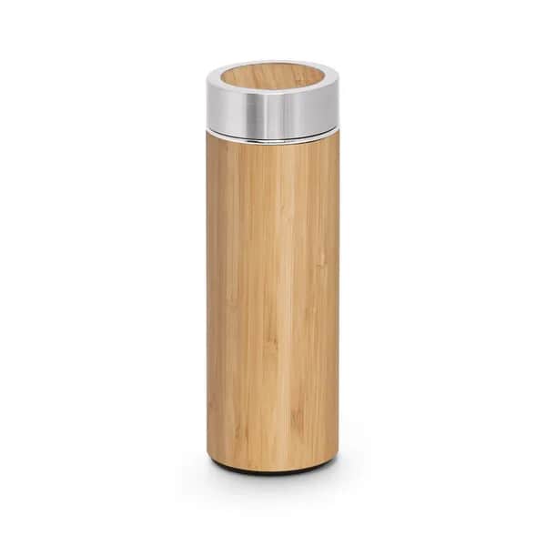 Isolierkanne aus Bambus und Edelstahl (90% recycelt) (430 mL) - NATUREL - Natur
