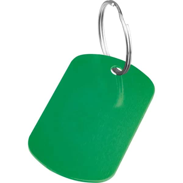 Schlüsselanhänger Metallplättchen LIESELOTTE - grün