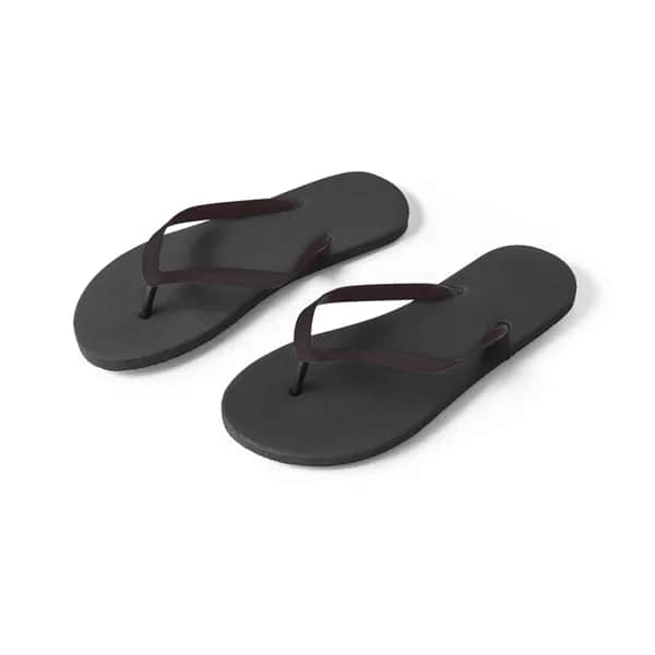 Bequeme Flip-Flops mit PE-Sohle und PVC-Riemen - MAUPITI L / XL - Schwarz