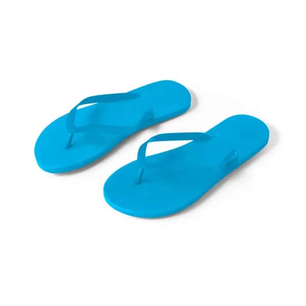 Bequeme Flip-Flops mit PE-Sohle und PVC-Riemen - MAUPITI L / XL - Hellblau
