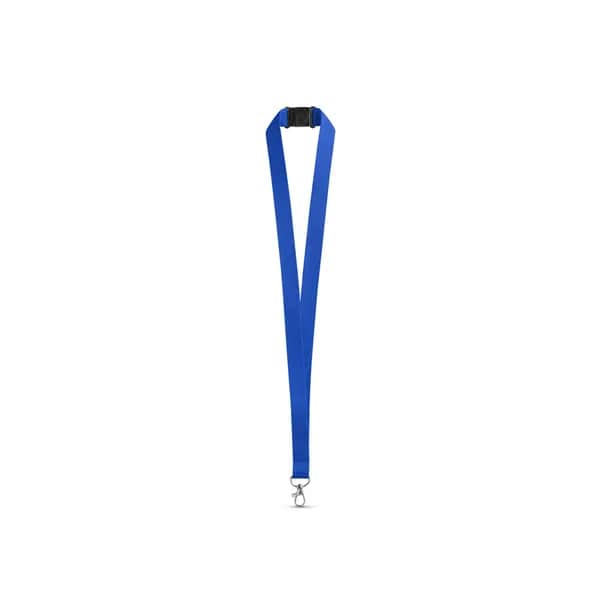 Lanyard aus Polyester mit Sicherheitsverschluss - LEEDS - Königsblau