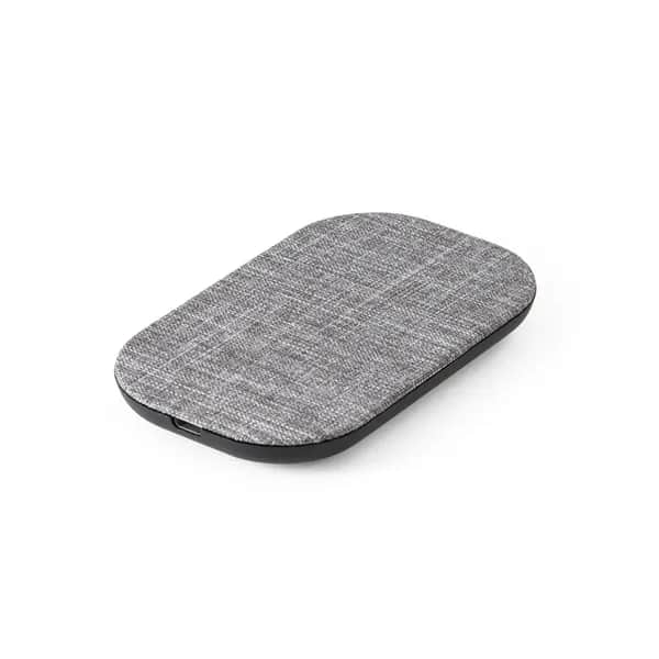 Schnelles 10W wireless Ladegerät aus recyceltem PET (100 % rPET) - RENEWAL CHARGER - Grau