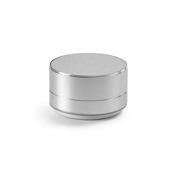 Lautsprecher 3W mit 3 Stunden Akkulaufzeit recyceltem Aluminium (100% rAL) und Recyceltes ABS (100% rABS) - FLOREY - Satinsilber