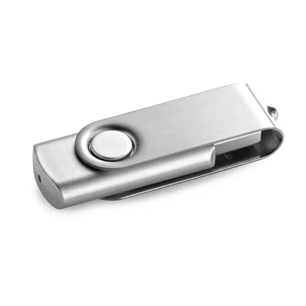 USB-Stick mit Metallclip 16 GB - CLAUDIUS 16GB - Satinsilber