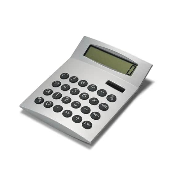 Taschenrechner mit 8 Ziffern-Anzeige aus ABS - ENFIELD - Satinsilber