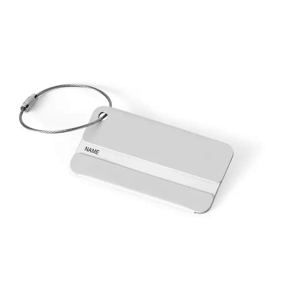 Kofferanhänger aus Aluminium - EMIL - Satinsilber
