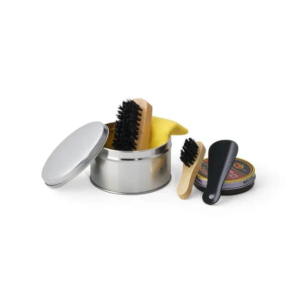Schuhputz-Set 6-teilig bestehend - COBB - Satinsilber