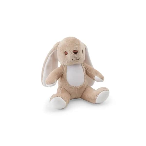 Plüschtier aus Polyester in Form eines Hasen, mit Stoff, der sich zur Personalisierung eignet - BUGS - Beige