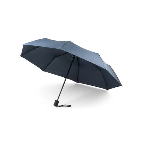 Faltbarer Regenschirm aus recyceltem Polyester (100% rPET) 190T Pongé mit automatischer Öffnung - CIMONE - Blau