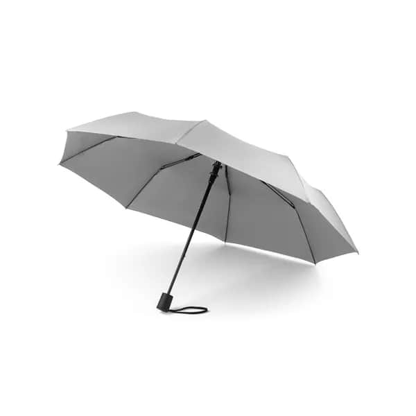 Faltbarer Regenschirm aus recyceltem Polyester (100% rPET) 190T Pongé mit automatischer Öffnung - CIMONE - Hellgrau