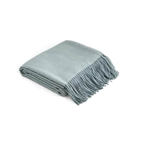 Decke aus 100% Acryl mit einem Band für Personalisierungskarte (270 g/m²) - SMOOTH - Grau
