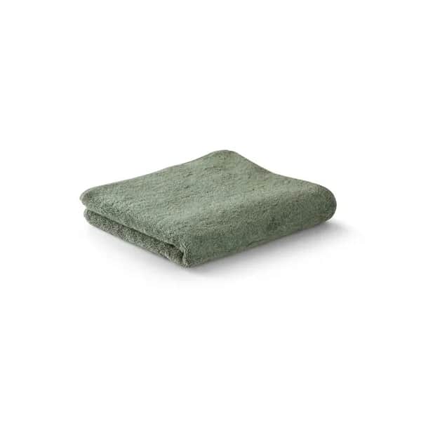 Badehandtuch (500g/m²) aus Baumwolle (82%) und recycelter Baumwolle (18%) - BARDEM L - Dunkelgrün