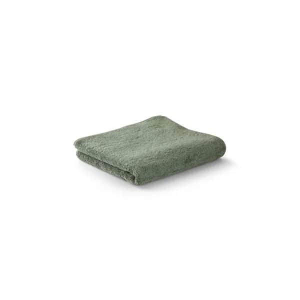 Gesichtshandtuch (500 g/m²) aus Baumwolle (82%) und recycelter Baumwolle (18%) - BARDEM M - Dunkelgrün