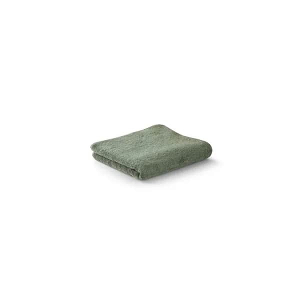 Handtuch (350 g/m²) aus Baumwolle (82%) und recycelter Baumwolle (18%) - BARDEM S - Dunkelgrün