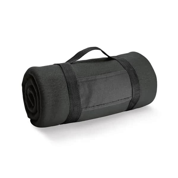 Fleecedecke (180 g/m²) mit abnehmbarem Griff - THORPE - Schwarz