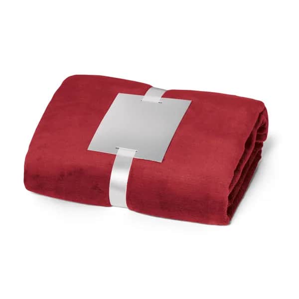 Fleecedecke (240 g/m²) mit Personalisierungskarte - DYLEAF - Burgunder
