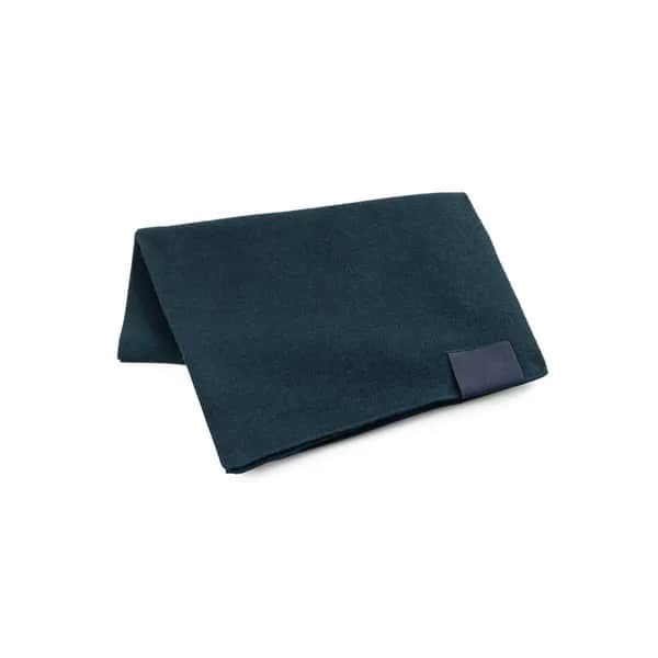 Schal aus recyceltem Polyester (100 % rPET) mit Aufnäher zur individuellen Veredelung - SERENITY - Dunkelblau