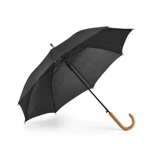 Regenschirm aus 190T-Polyester mit automatischer Öffnung - PATTI - Schwarz