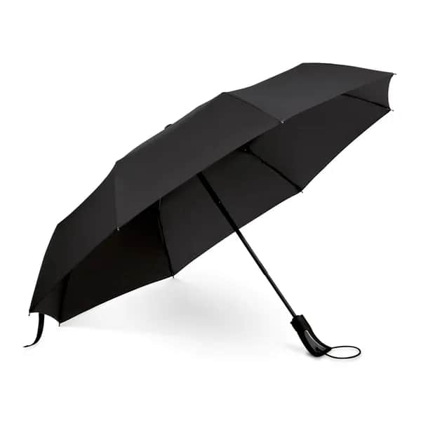 Regenschirm aus 190T Pongé mit automatischer Öffnung und Schließung - CAMPANELA - Schwarz