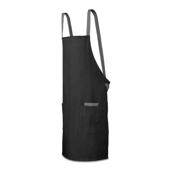 Schürze aus Baumwolle (80 % recycelt) und Polyester (20 % recycelt) (220 g/m²) - CARDAMOM - Schwarz